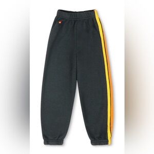 Aviator Nation Kid’s Stripe Sweatpants in Charcoal